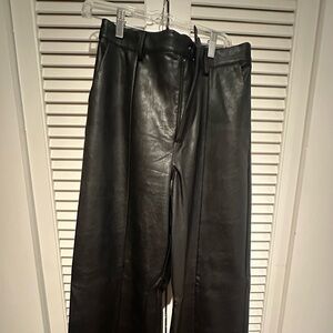 Bardot Wide Leg Black Marlowe Pleather Pants
